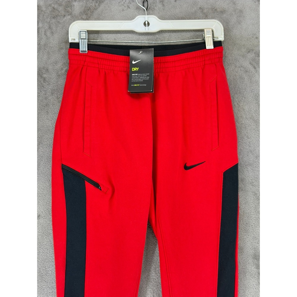 Nike Basketball Pants Women S Red Black Dri-FIT Tapered Joggers 930767-657 NEW - Picture 9 of 11
